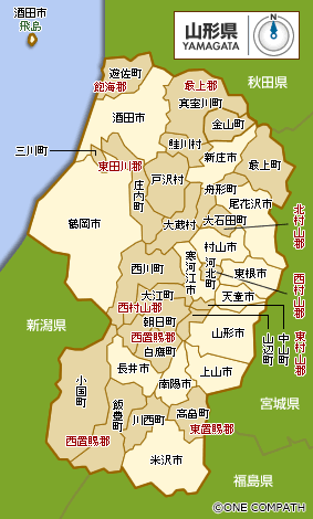 山形県 都道府県から地図を検索 マピオン