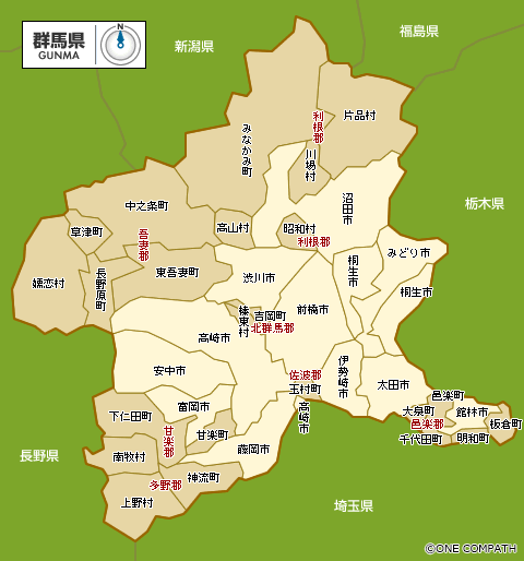 群馬県 都道府県から地図を検索 マピオン