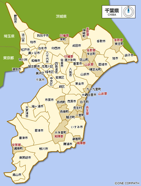 「千葉県　地図」の画像検索結果