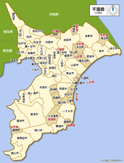 Japan Image 千葉県 地図 フリー