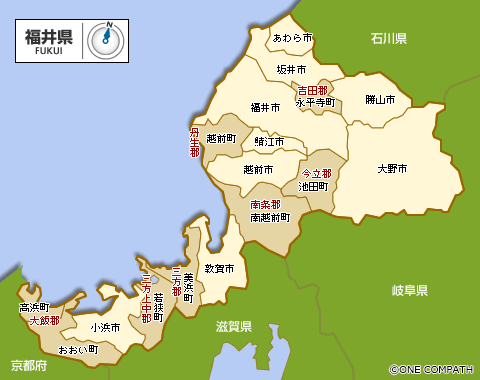福井県 都道府県から地図を検索 マピオン