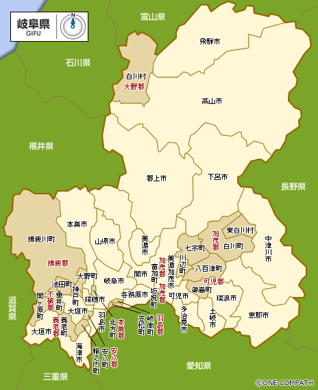 地図（岐阜県）