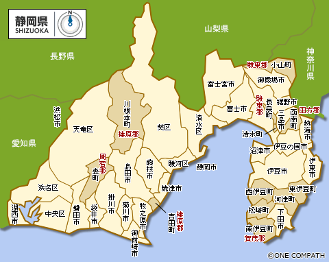 静岡県 都道府県から地図を検索 マピオン