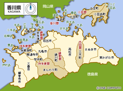 香川県 都道府県から地図を検索 マピオン