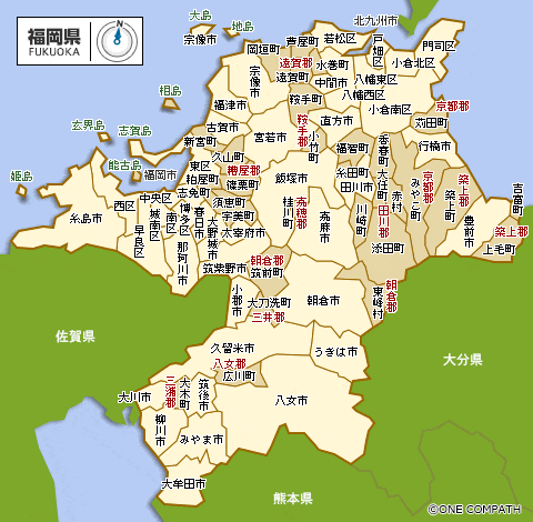 福岡県 都道府県から地図を検索 マピオン