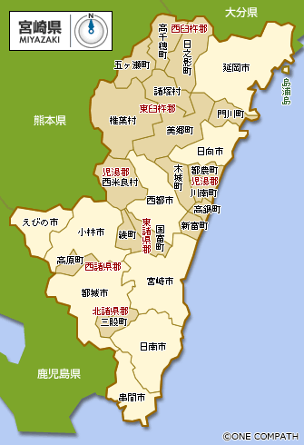 宮崎県 都道府県から地図を検索 マピオン